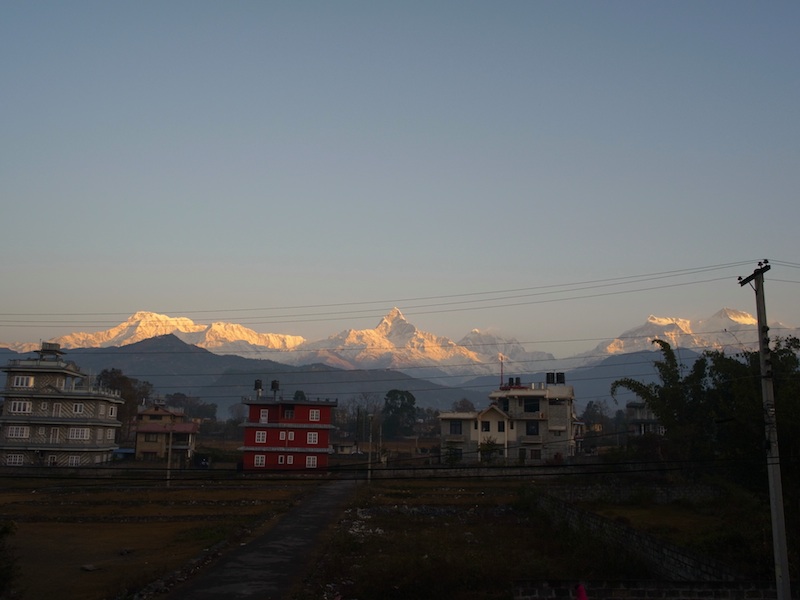Pokhara 宿からの眺め