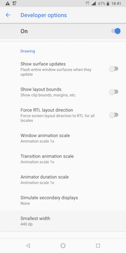 Nokia7+ Display Setting