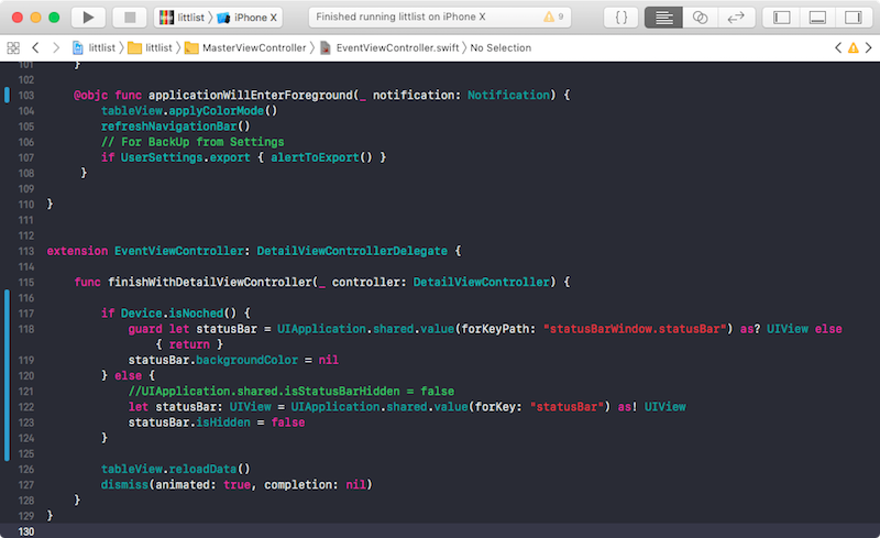 Xcode10 diff