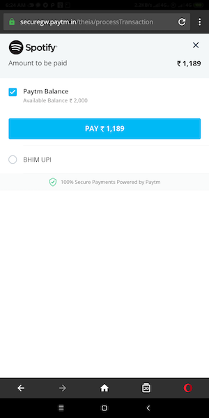 Spotify Payment