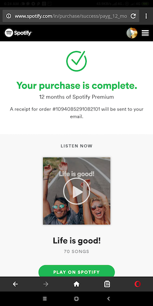 Spotify Payment