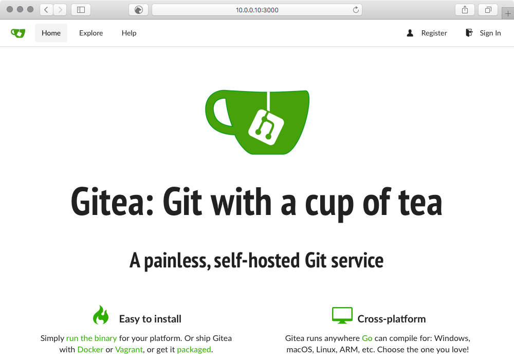 Gitea install on Pi