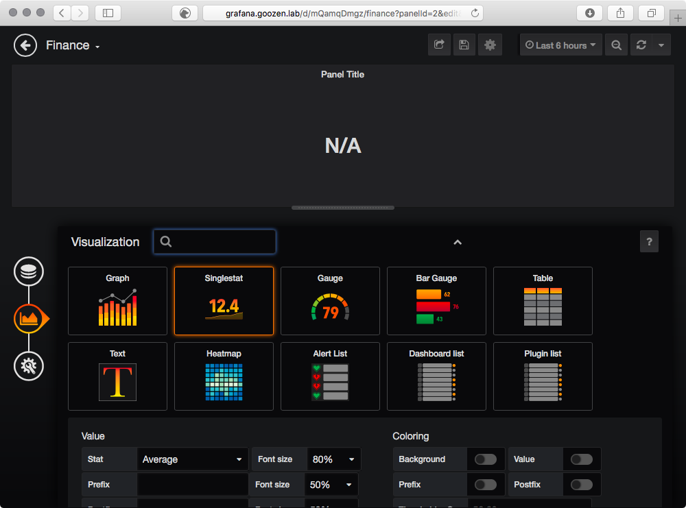 Grafana Single stats