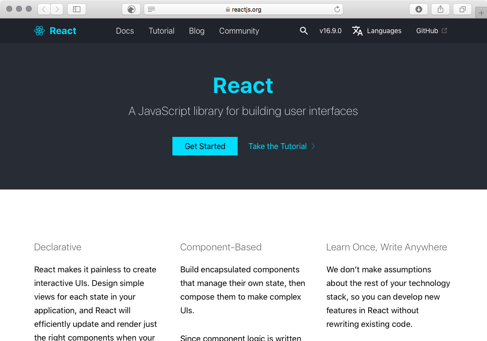 React