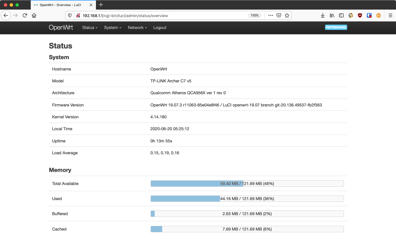 Install OpenWRT on Archer C7