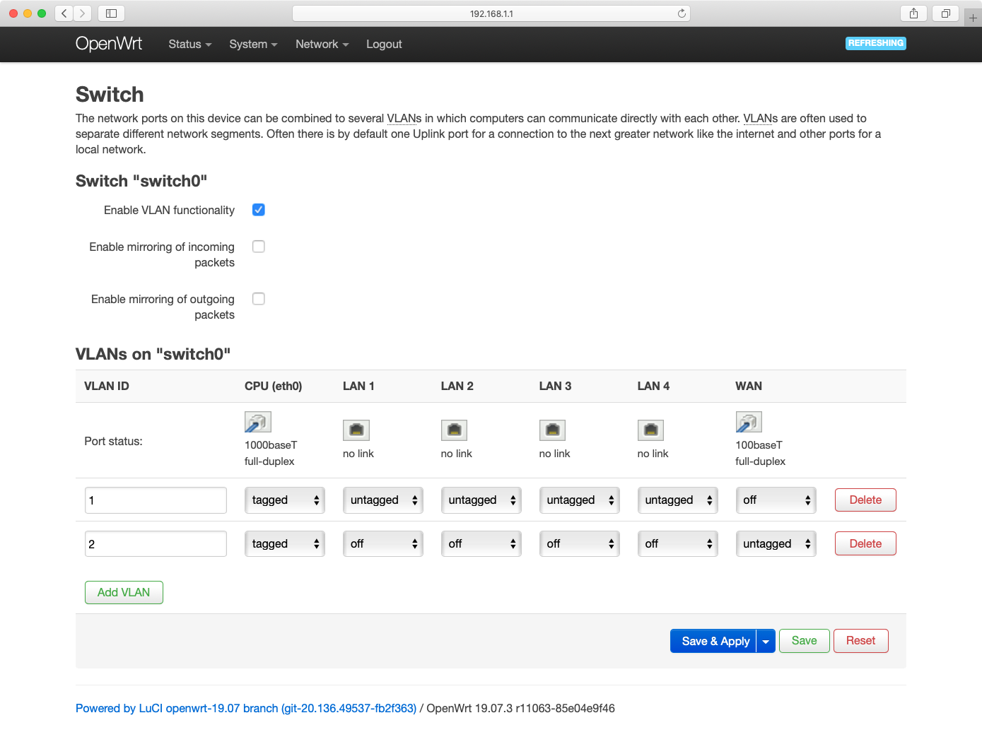 OpenWRT Switch