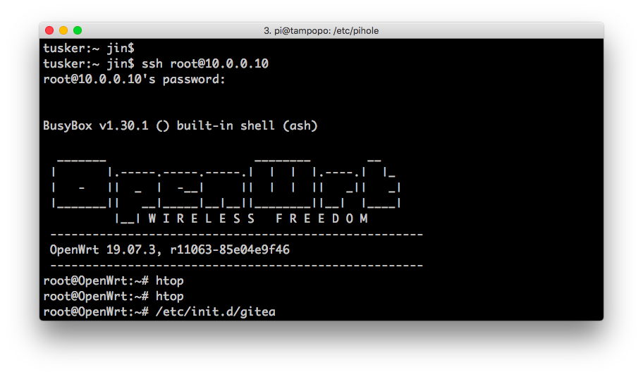 OpenWRT login