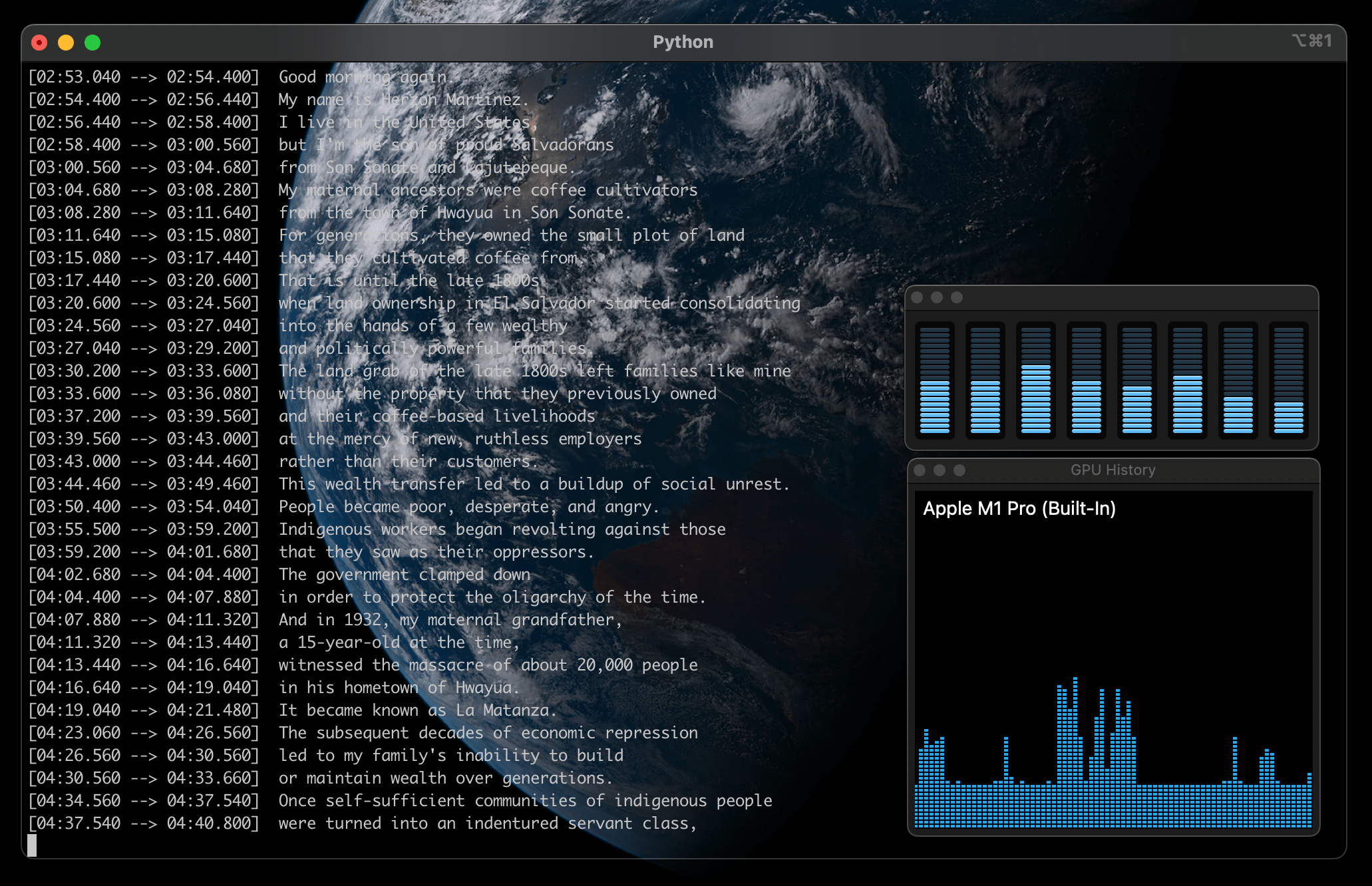 Whisper on terminal